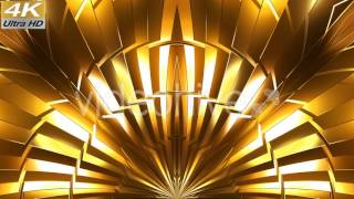 Gold 3d Vj Stage Loop Video Animation 4K UHD