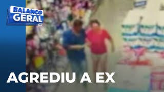 Homem agride ex-companheira em mercado, mas é detido e preso em flagrante