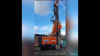 RTG RG16T telescopic leader rig with DKS 50/100T twin rotary head drilling a shaft in Athlone