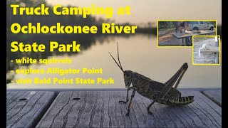 Ochlockonee River State Park and Bald Point State Park, Solo Female Camper, Truck Bed Camping