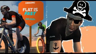 Zwift zRacing Flat is Fast 'Unlimited 250XP bug' Pirate comes along to take the bounty... Or not