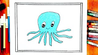 How to Draw a Cute Octopus Easy Drawing