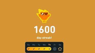 1600 Days Duolingo Streak !!