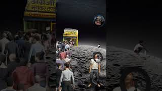 earth peoples on moon planet || chandrayaan - 3 ||  #shorts #ytshorts #youtubeshorts #earth