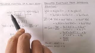 Digital control 6: Transfer function models