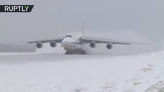 Russian pilot training in severe weather