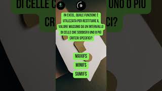 # 19 - 💡Scopri quanto sai su Excel! 🧮   #shorts #excel #excelfunction #quiz