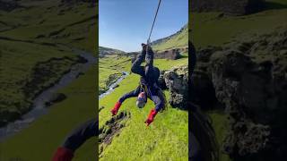 Some epic times on the zipline with our friends over at @ziplineiceland3605