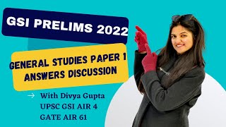 UPSC | Geochemist | GSI Prelims 2022 | General Studies | Paper 1 Answers Discussion