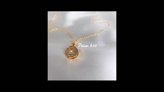 Gold Plated Circle Pendant Locket, Metal, Golden-Cash on Delivery-Only on 610