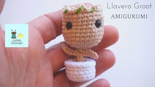 Llavero Groot amigurumi tutorial.