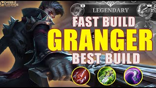 Granger Easy Build!! Granger Critical Damage Build (ONE SHOT) - Build Top 1 Global Granger ~ #mlbb