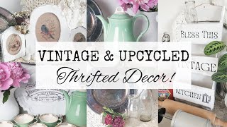 Upcycled Thrift Store Finds - ReCreated Home Decor - FREE Printable!