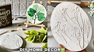 BOTANICAL BAS RELIEF ART USING PLASTER OF PARIS | DIY HOME DECOR | WALL ART IDEAS