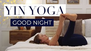 GOOD NIGHT YIN YOGA | Relax & sleep well with Yoga | Yoga in bed