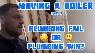 IS THIS A PLUMBING FAIL OR A PLUMBING WIN? YOU DECIDE!! Part 2 Moving a Boiler