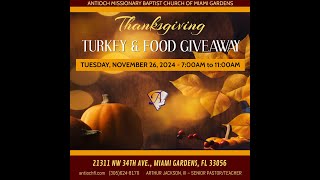 Thanksgiving Turkey and Food Giveaway