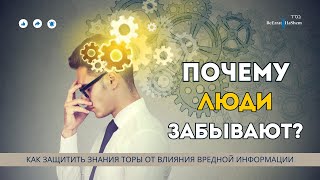 Почему люди забывают?  Как Защитить Знания Торы от Влияния Вредной Информации #тора