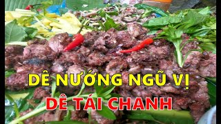 Thịt dê nướng ngũ vị | Dê tái chanh