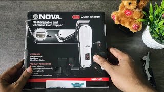 Nova NHT 1083 Professional Cordless Hair Clipper  Unboxing & Review II Best Hair trimmer for men II