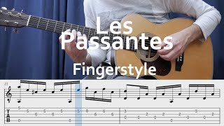 Brassens (Les Passantes | Fingerstyle | Play-Along)