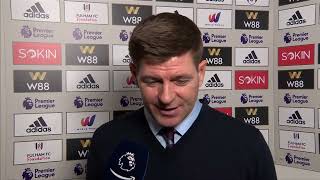 Steven Gerrard last post match interview before being sacked💔#stevengerrard