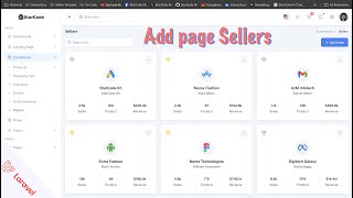 Add page Sellers in E-Commerce System | Laravel 11