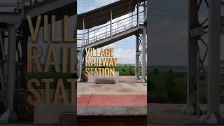 A Peaceful Village Indian Railway station.Train Travel.Rural village people lifestyle.Train video