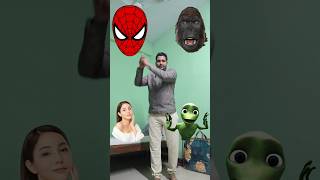 Head to spiderman, gorilla, dame to cosita & girl dancing - funny vfx magic video #shorts