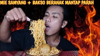 MUKBANG MIE SAMYANG + BAKSO BERANAK JUMBO