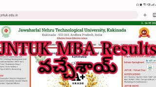 JNTUK MBA Results 2023 | JNTUK MBA 1st sem results | JNTU Kakinada results released | JNTUK results