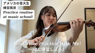 Practice with me at music uni! Tchaikovsky Violin Concerto アメリカの音大生練習風景 チャイコフスキー 聞き流し 作業用