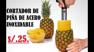 🍍CORTADOR DE PIÑA DE ACERO INOXIDABLE🍍