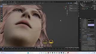 This Little Trick WILL FIX The Clipping Hair in Blender #3dmodeling #blender