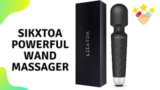 SIKXTOA Powerful Wand Massager with 20 Vibration Modes 8 Speeds- Wireless Handheld Overview