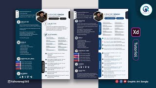 How to Make CV/Resume Design in Adobe XD | Resume For Creatives Graphic Designers | Tutorial 2023 👍