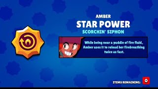 Amber's 2nd Star Power Scorching Siphon is 🔥🔥🔥Brawl stars