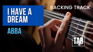 ( Backing track) I Have A Dream - ABBA - Easy Fingerstyle Guitar Tutorial TAB