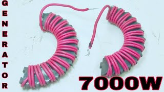 How to make self running generator with 7000w Ac 220V Magnet New Idea