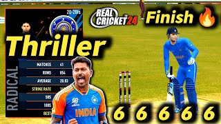 Real Cricket 24 Best Gameplay || Hardik Pandya Finished With 5 Sixes || Real Cricket 24 Best Update