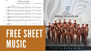 Fallaste Corazon - Nuevo Tecalitlan - Sheet Music - Partitura