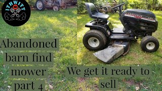 old abandoned barn find mower part 4 we finish it up and prep to sell