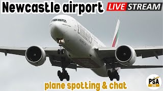 FRIDAY SHOW🔴LIVE Plane spotting🔴'DOWN THE BARREL' runway views @ Newcastle International airport