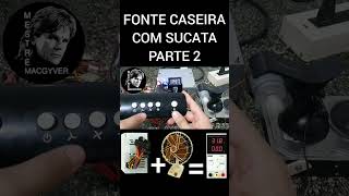 #shorts #short FONTE CASEIRA COM SUCATA DE FONTE ATX DE COMPUTADOR E VENTILADOR PARTE 2