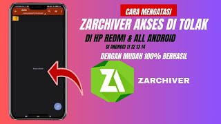 cara mengatasi  zarchiver di tolak akses saat buka folder data -hp redmi android 13 14