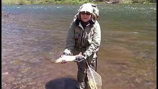 Mary Ann Hickey and her Big Pine Creek Brown Trout