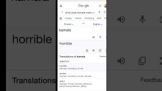 Kamala name translation fits her perfectly 🤣 #kamalaharris #funny y