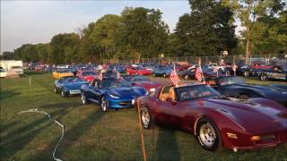 2016 Corvettes at Carlisle end of Show Corvette Parade Staging and Start