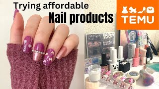 TRYING TEMU NAIL SUPPLIES + SPRING NAIL SET // AFFORDABLE NAIL ART AND GEL POLISH PRODUCTS