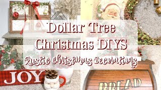 DOLLAR TREE CHRISTMAS DIYS | RUSTIC CHRISTMAS DECORATIONS